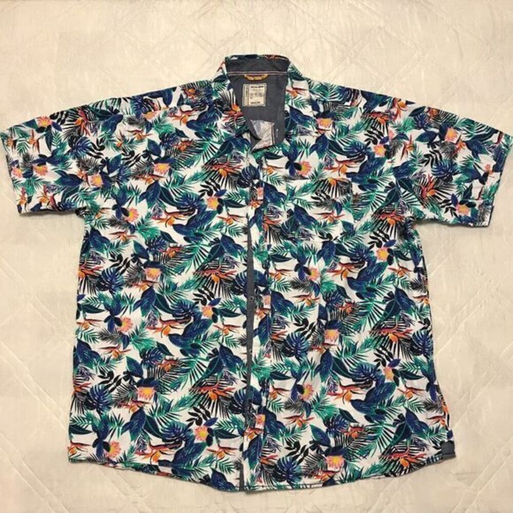 Alexander Julian  New York 1774 Hawaian Print‎ button front shirt 3X